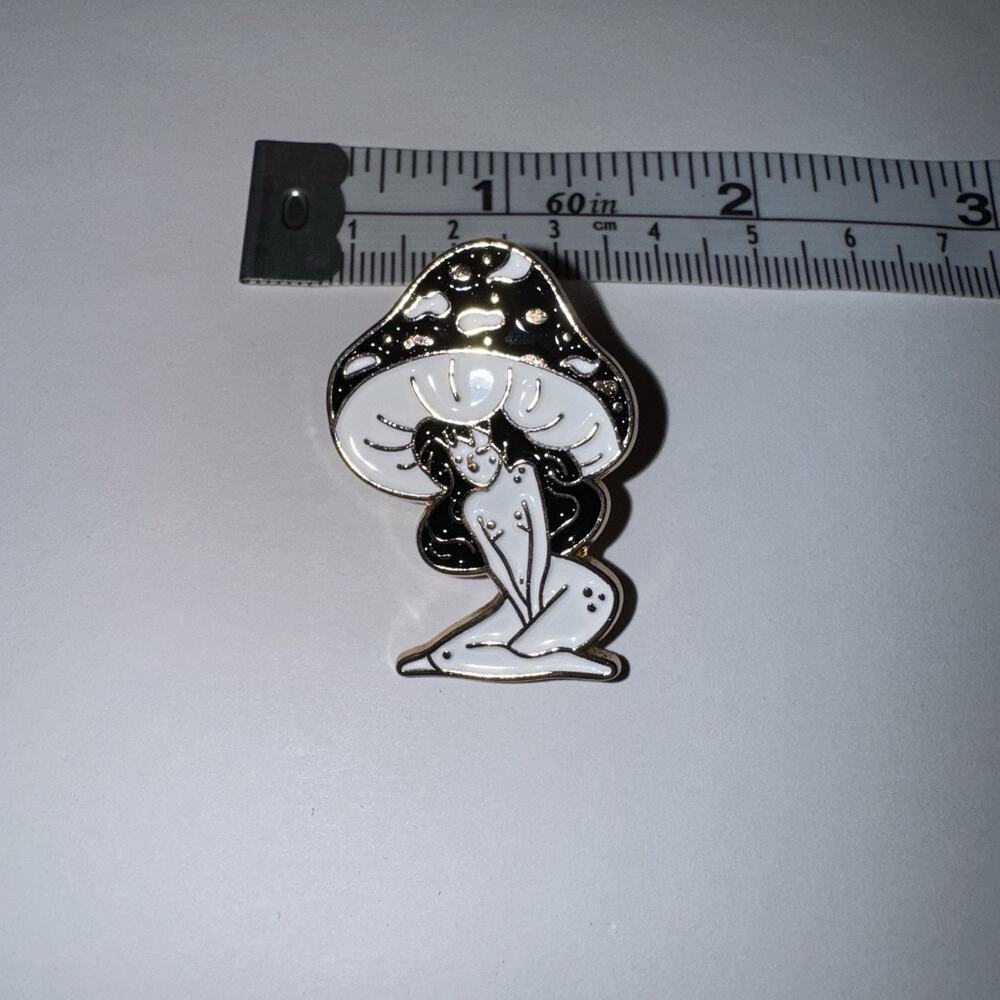 Mushroom Woman Pin Brooch